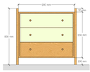 Commode 80cm  DUNA